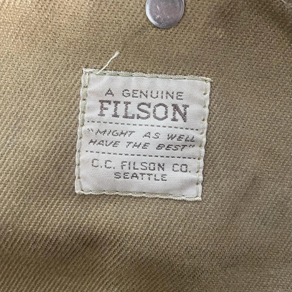 Filson 257 Rugged Twill Large Briefcase w/ Lock | Talon Era | Made In USA | Rare